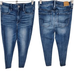 American Eagle Super Hi-Rise Jegging Super Stretch 2 Medium Wash